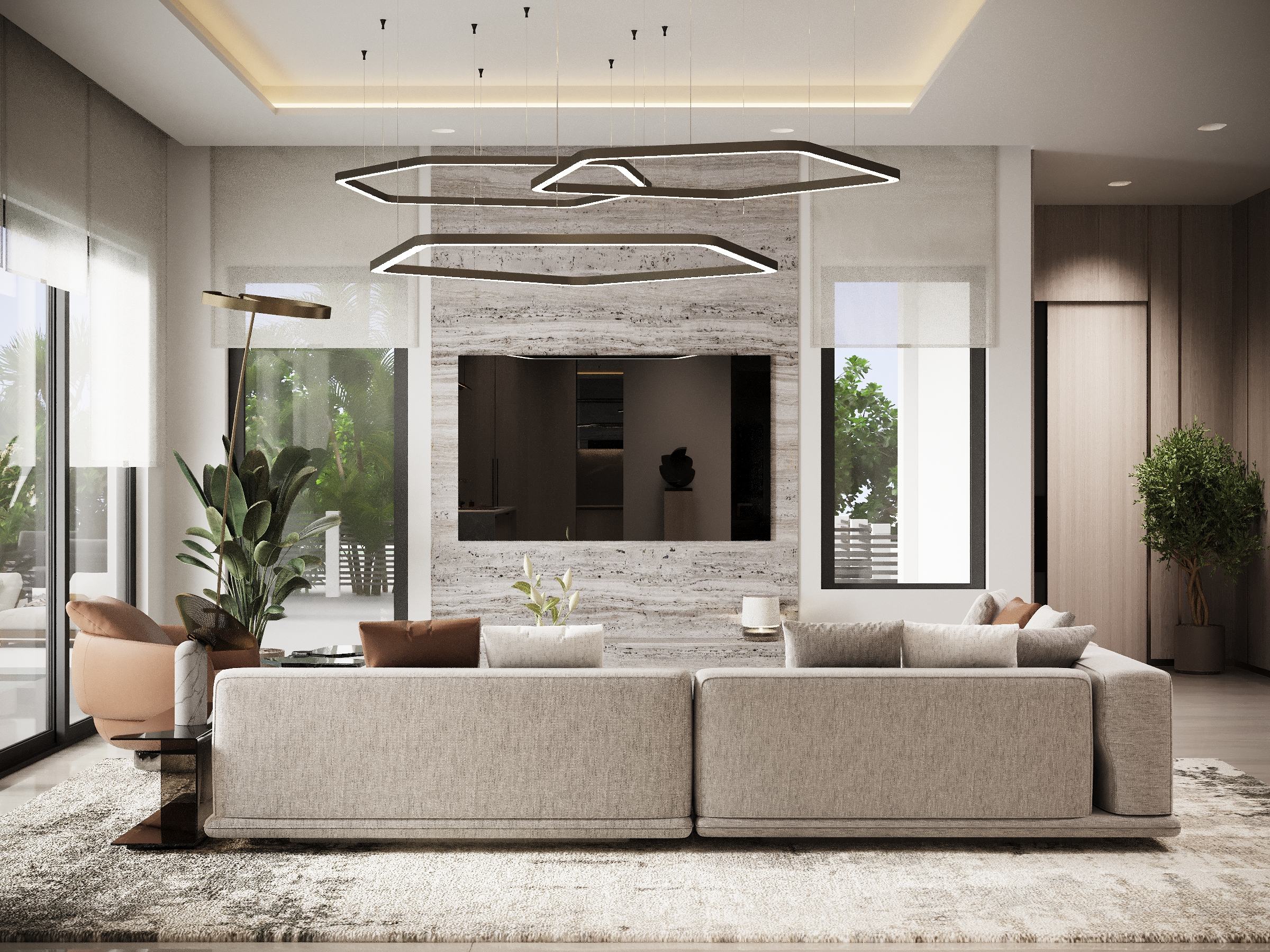 Living room — artist's rendering